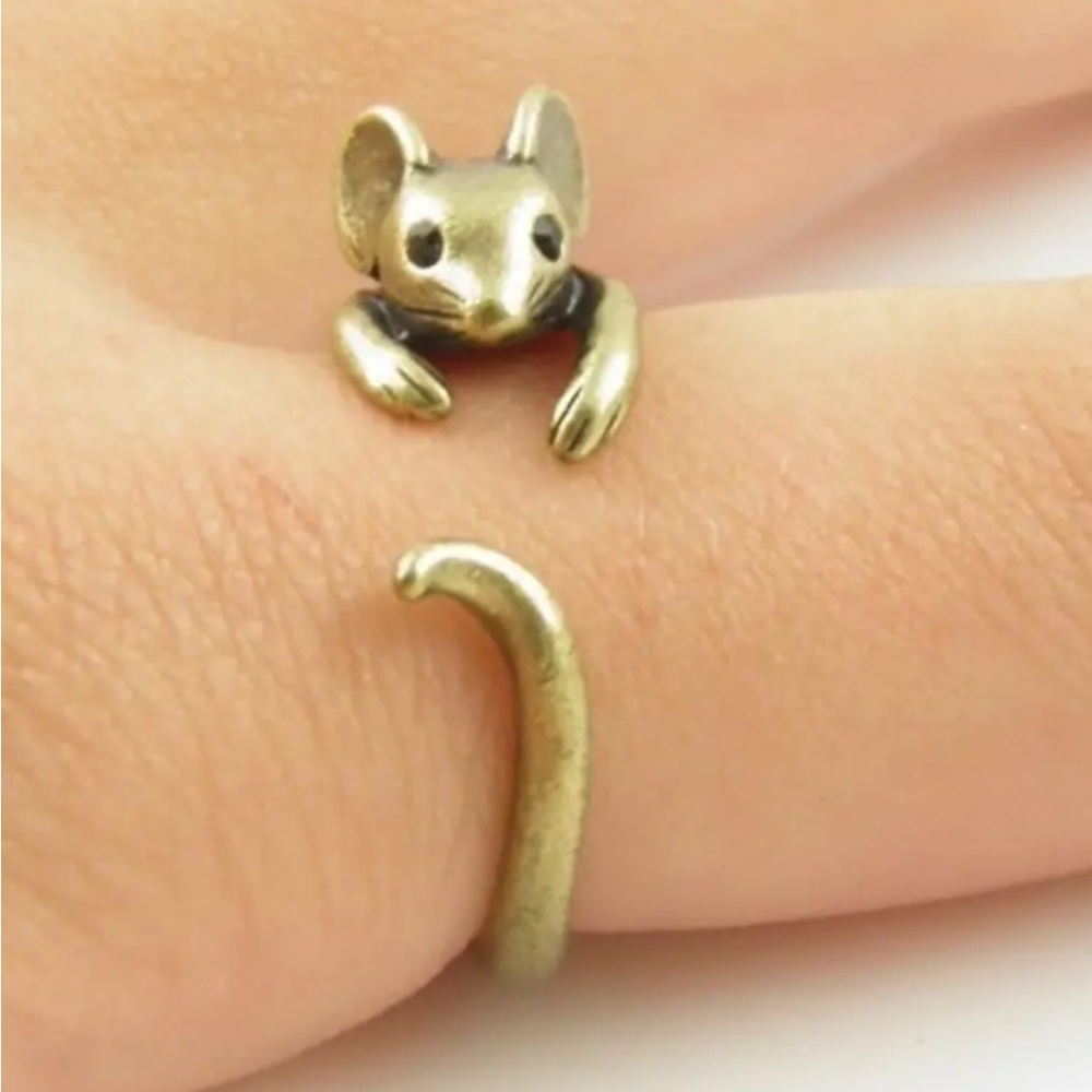 Copper Toned Mouse Adjustable Ring